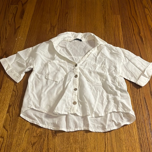 Zara Woman’s White Button Down Top Size XS - Picture 1 of 5